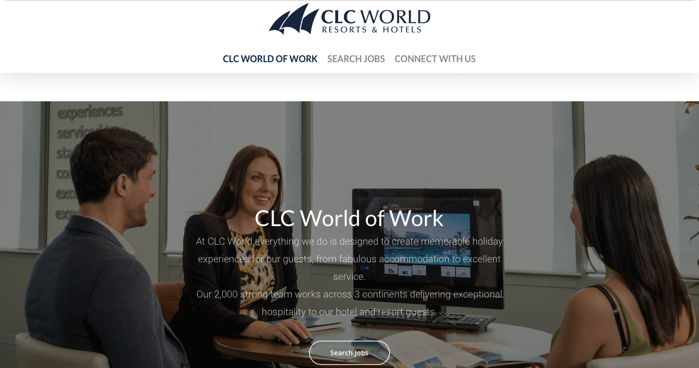 Image of CLC World Careers Homepage