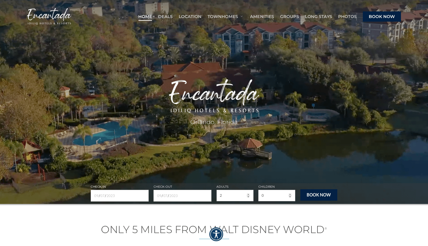 Image of Encantada Resort Homepage