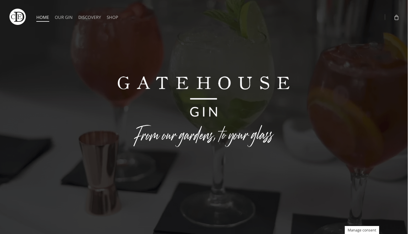 Image of Gatehouse Gin Homepage